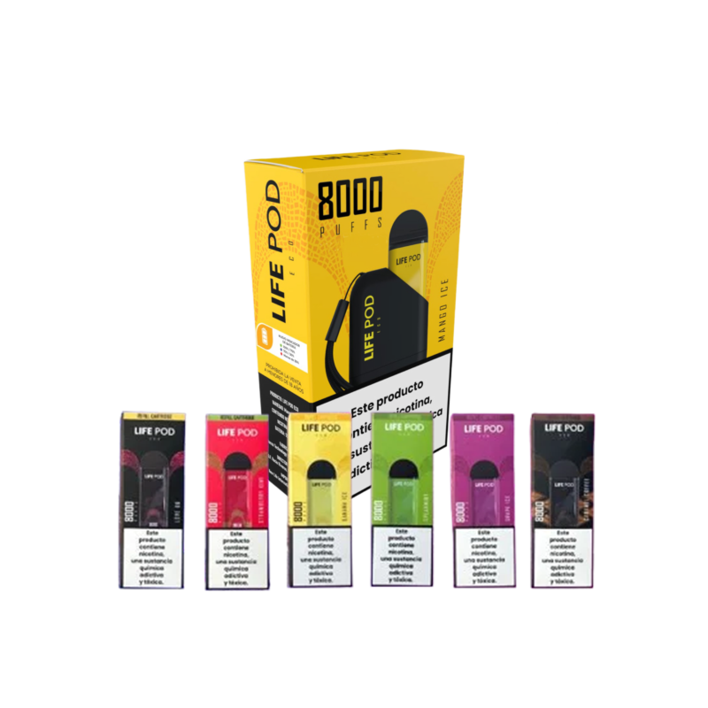 LIFE POD ECO KIT BATERIA + POD 5% (8000 PUFFS)