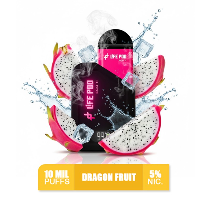 DRAGON FRUIT ICE + LIFE POD 10K PUFFS + KIT COMPLETO