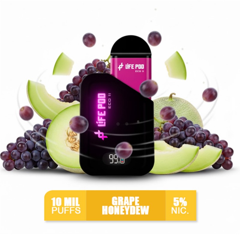 GRAPE HONEYDEW + LIFE POD 10K PUFFS + KIT COMPLETO