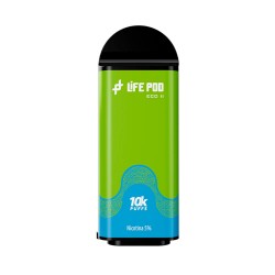 GREEN APPLE ICE + LIFE POD 10K PUFFS + KIT COMPLETO