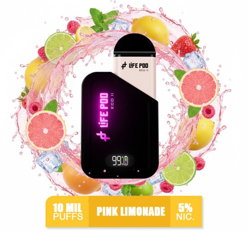 PINK LIMONADE + LIFE POD 10K PUFFS + KIT COMPLETO
