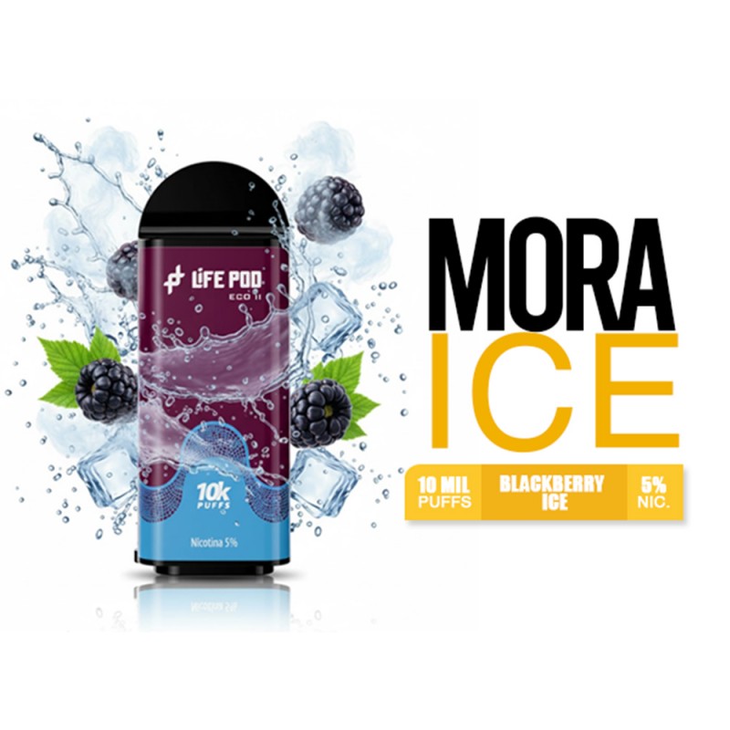 BLACKBERRY ICE +  REFILL LIFE POD + 10K PUFFS