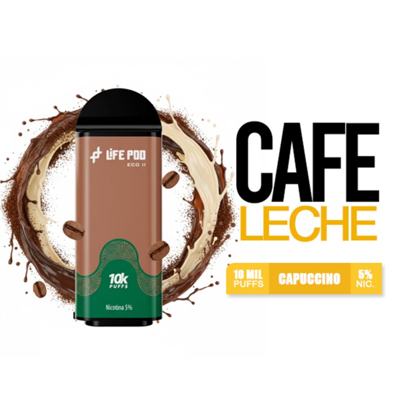 CAPUCCINO + REFILL LIFE POD + 10K PUFFS