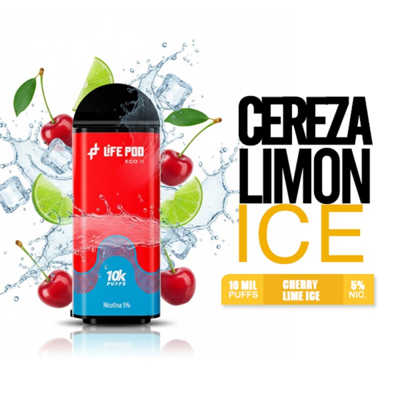 CHERRY LIME ICE + REFILL LIFE POD + 10K PUFFS