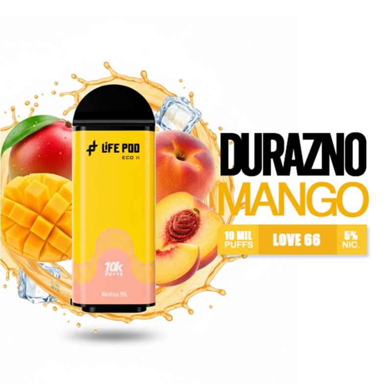 PEACH MANGO + REFILL LIFE POD + 10K PUFFS