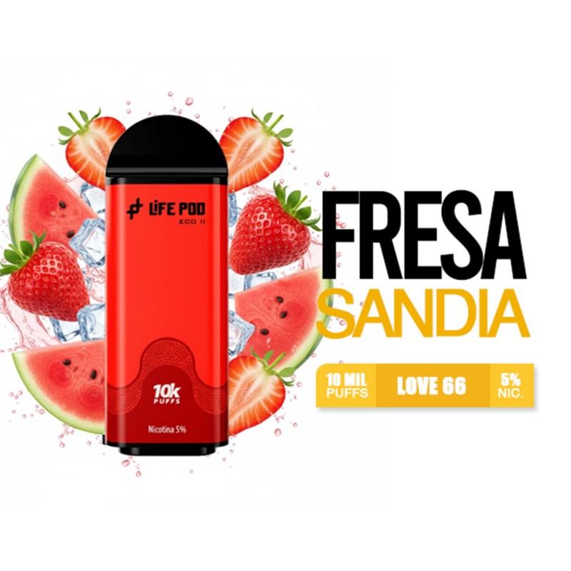 STRAWBERRY WATERMELON + REFILL LIFE POD + 10K PUFFS
